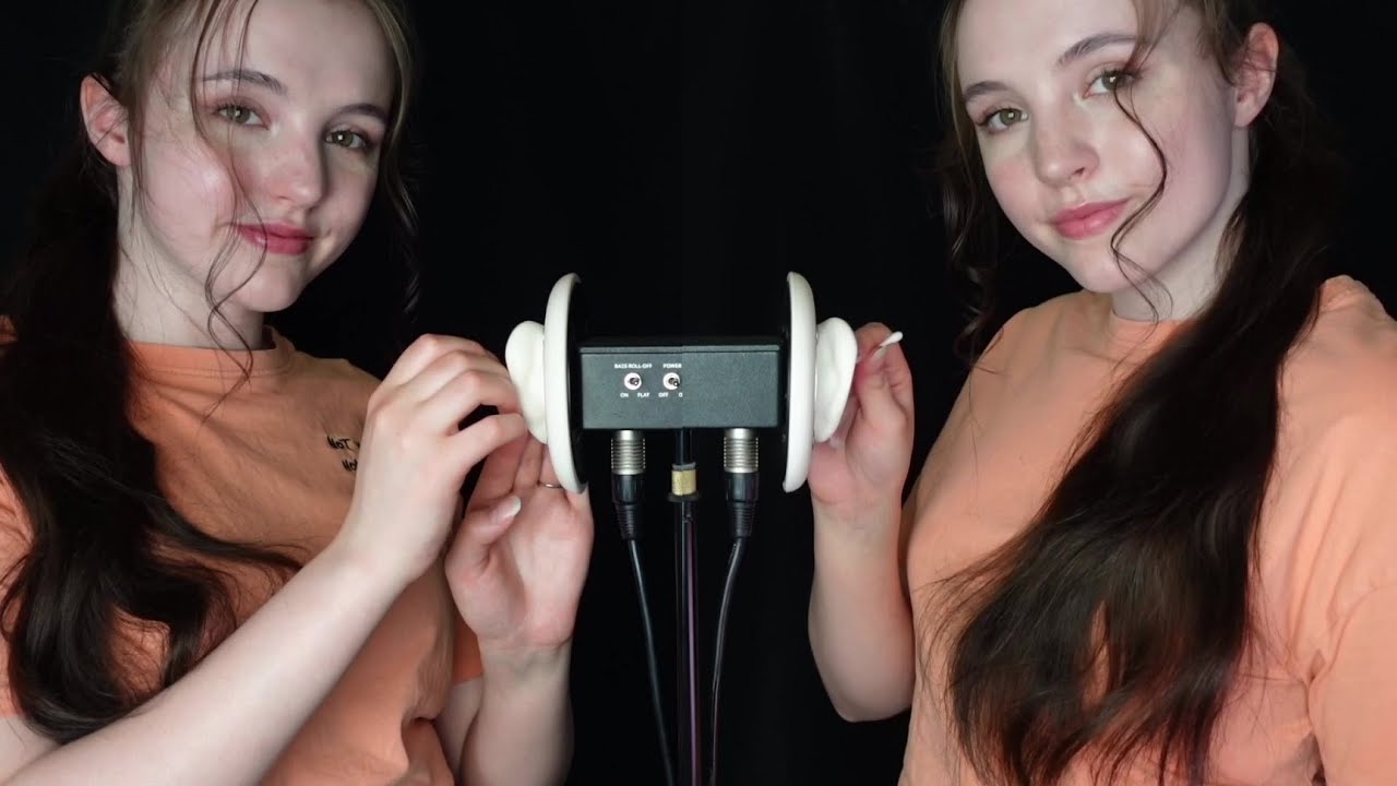 Twin ASMR 💕 Q-tip Ear cleaning 😴