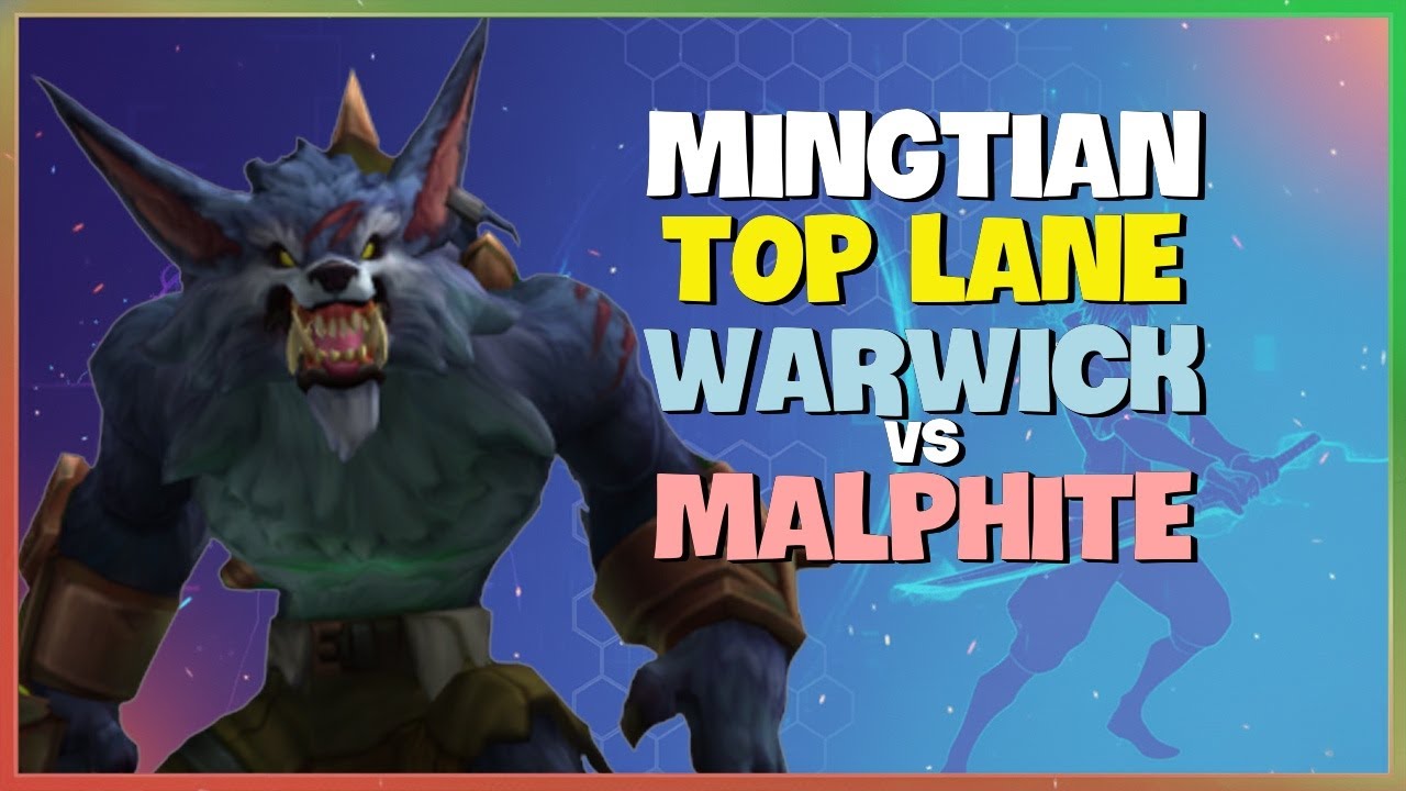 MingTian Rank 1 Challenger Warwick Top Lane Mechanics Breakdown Engsub