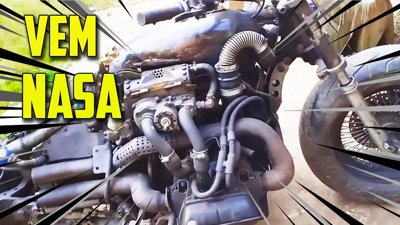 AGORA A NASA VEM #1 GAMBIARRA-MOTO COM MOTOR DE FUSCA