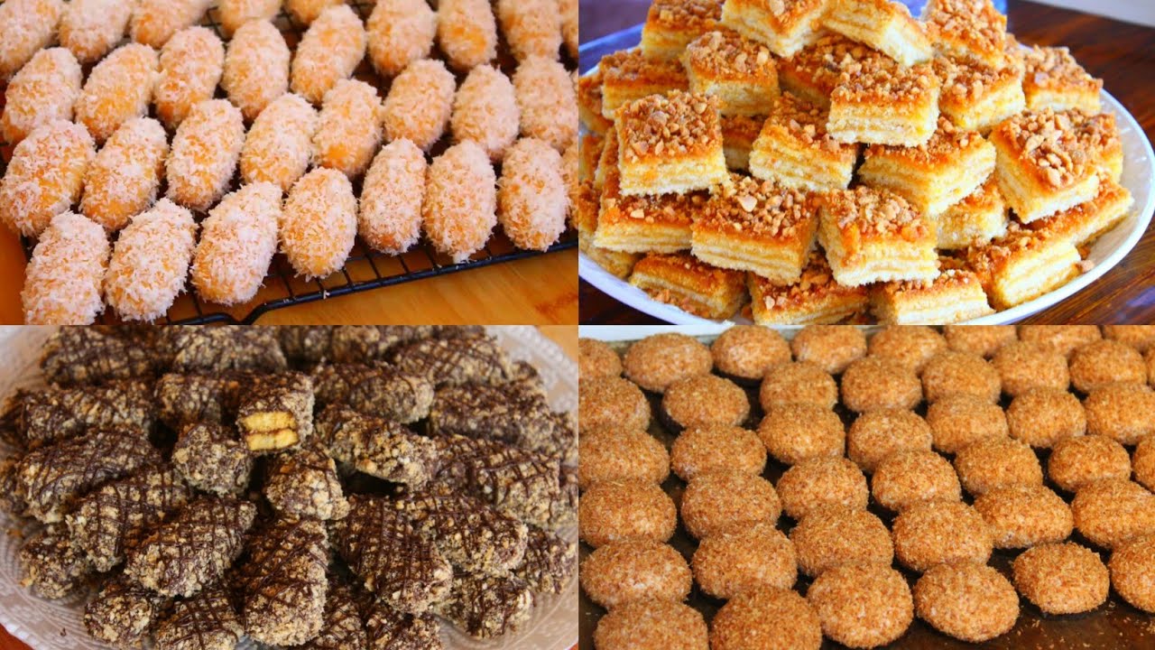 جديد حلويات العيد 2022 أسهل 4️⃣ أشكال في فيديو واحد!بلا طوابع ولا مراشم سريييعة وررخيصة جدا جدا جدا