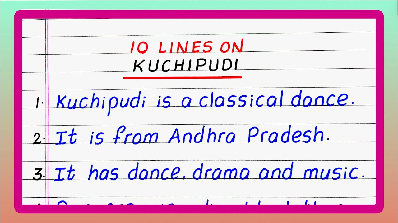 10 Lines on Kuchipudi | Essay on Kuchipudi | About Kuchipudi Dance | Few Lines on Kuchipudi
