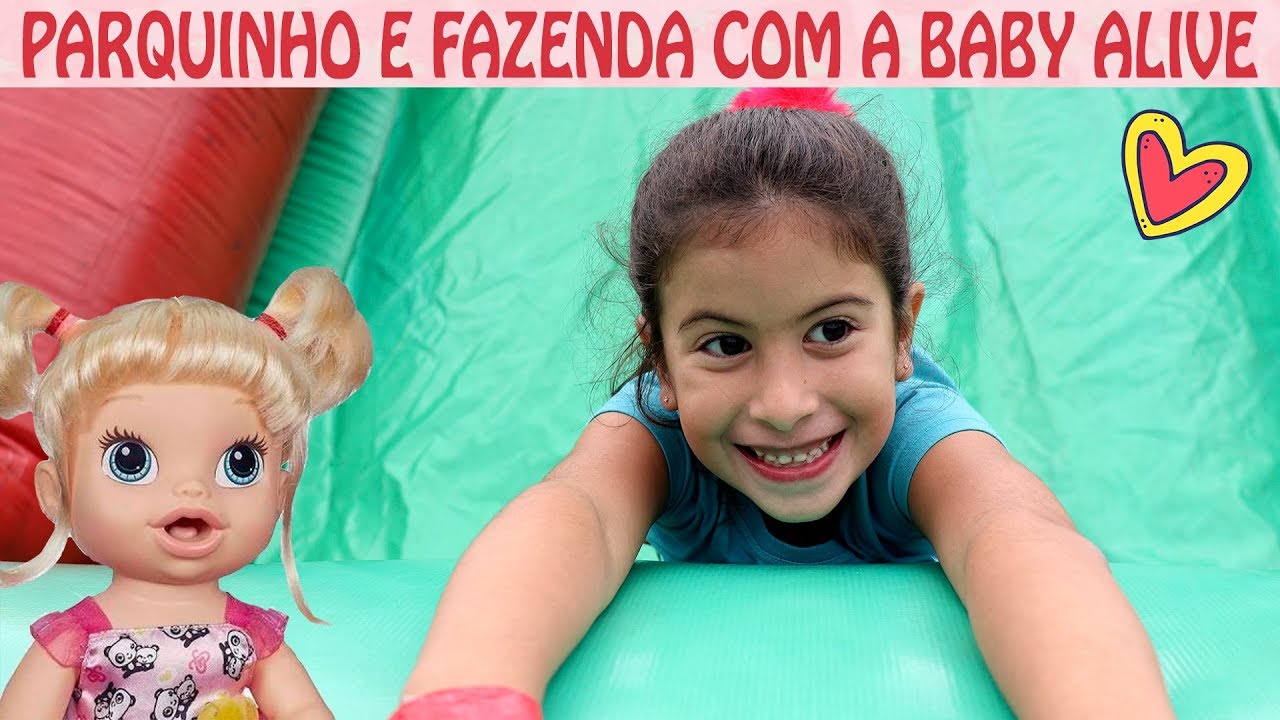 Passeando com a Baby Alive Sarinha - PARQUINHO E FAZENDINHA