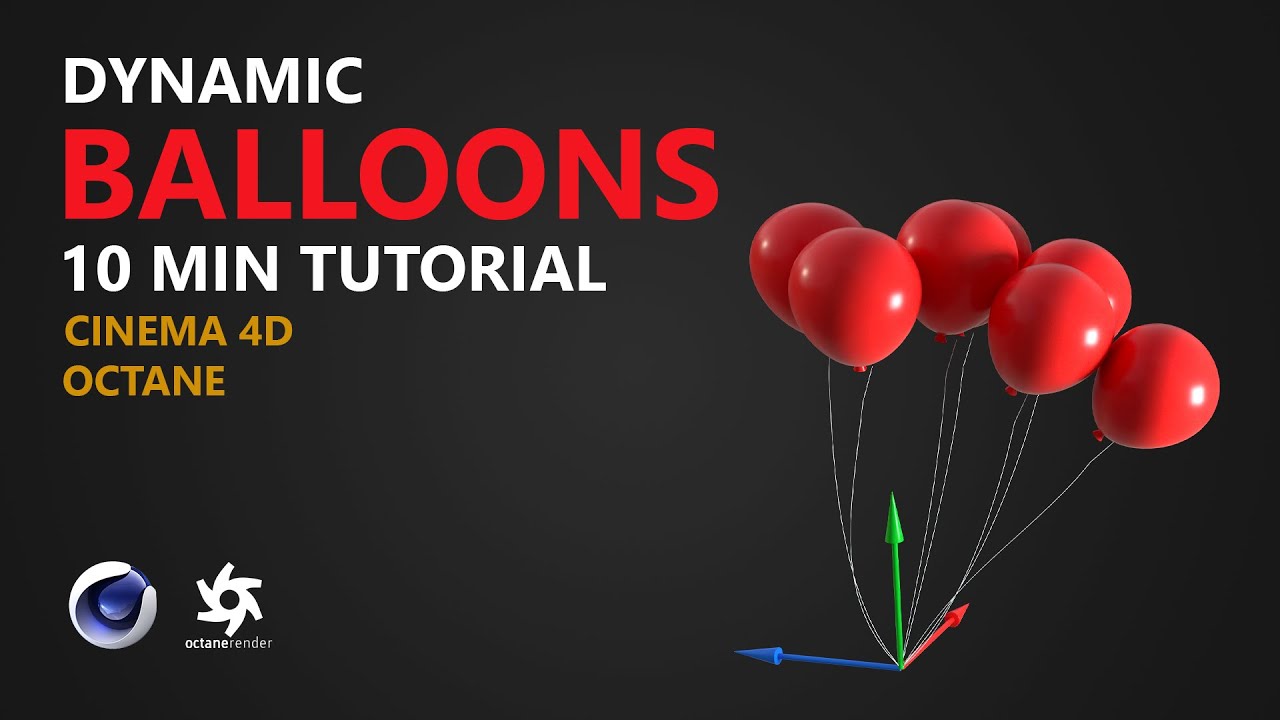 Cinema 4D Tutorial  - Create Dynamic Balloons in 10 Min