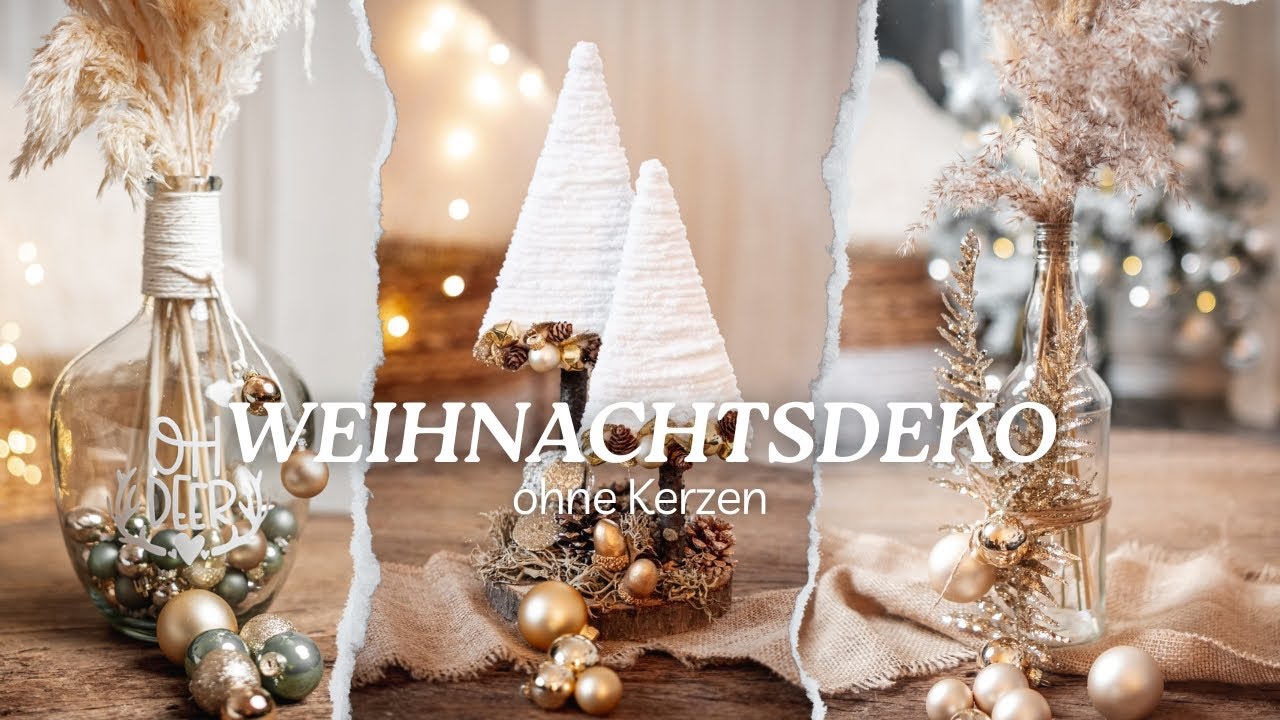 9 Ideen f&uuml;r Weihnachtsdeko ohne Kerzen | Weihnachtsdeko selber machen | DIY christmas decor