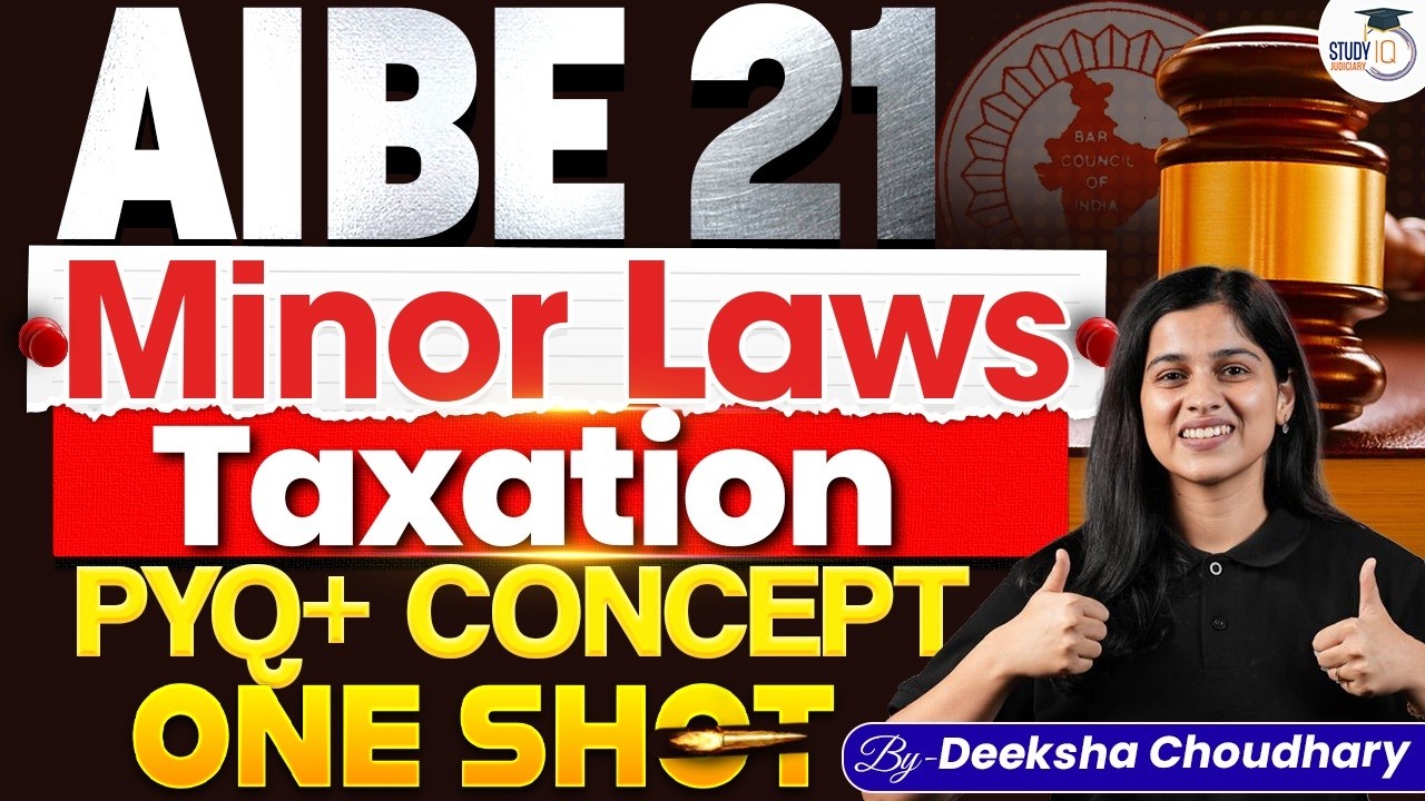AIBE 21 | Taxation | one shot By Deeksha Mam
