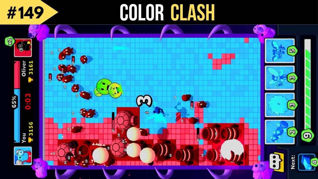Color clash gameplay - color clash mobile game - satisfying mobile games part 149