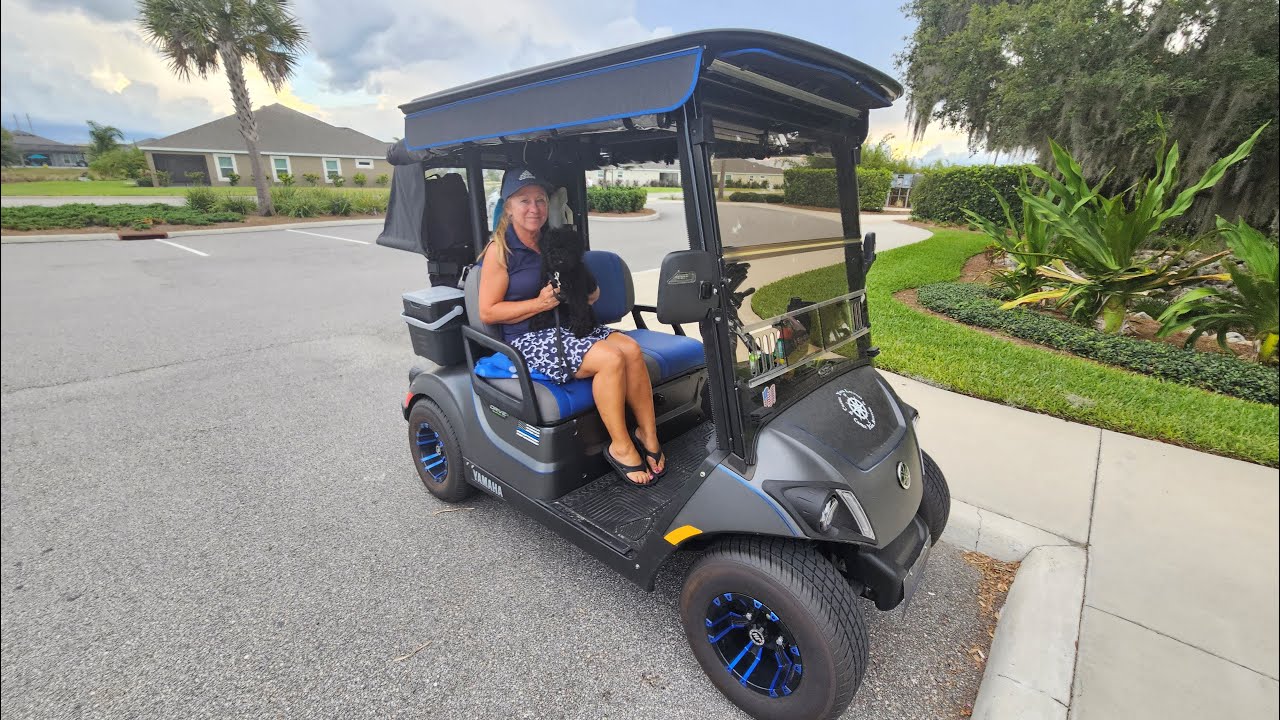 Long cart ride in The Villages, Florida. From south end to north.
