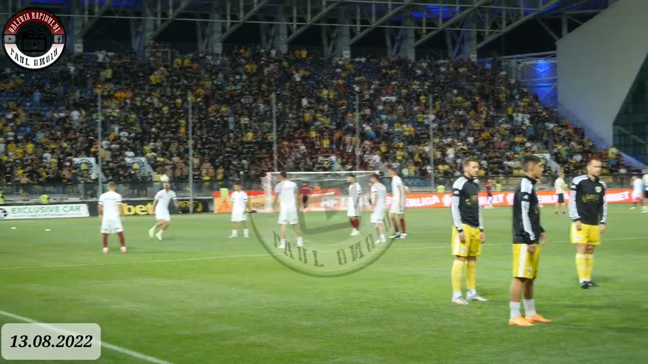 Duelul galeriilor dinaintea meciului Petrolul - Rapid (1-0) 13.08.2022