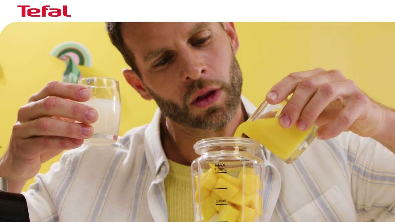 Make Mango Fusion Smoothie With Tefal BL19H4 Blend Up Personal Blender