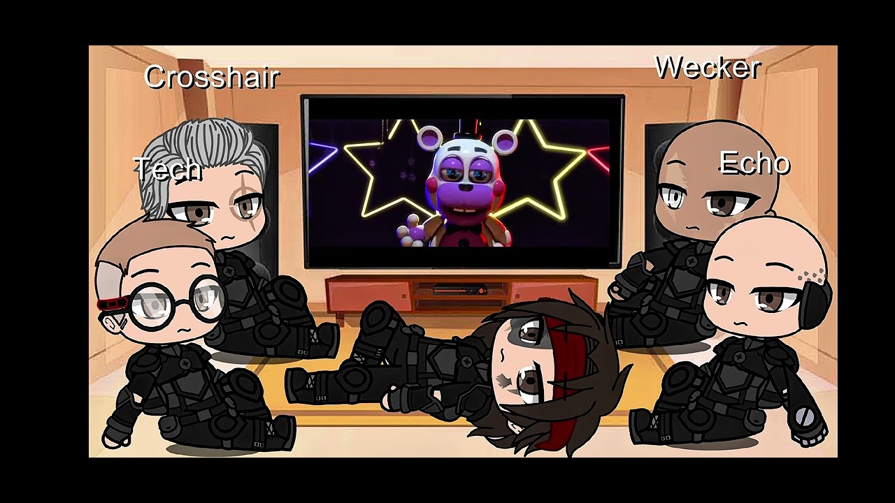 Bad Batch react to Omega as Charlie Emily/FNaF x Star wars