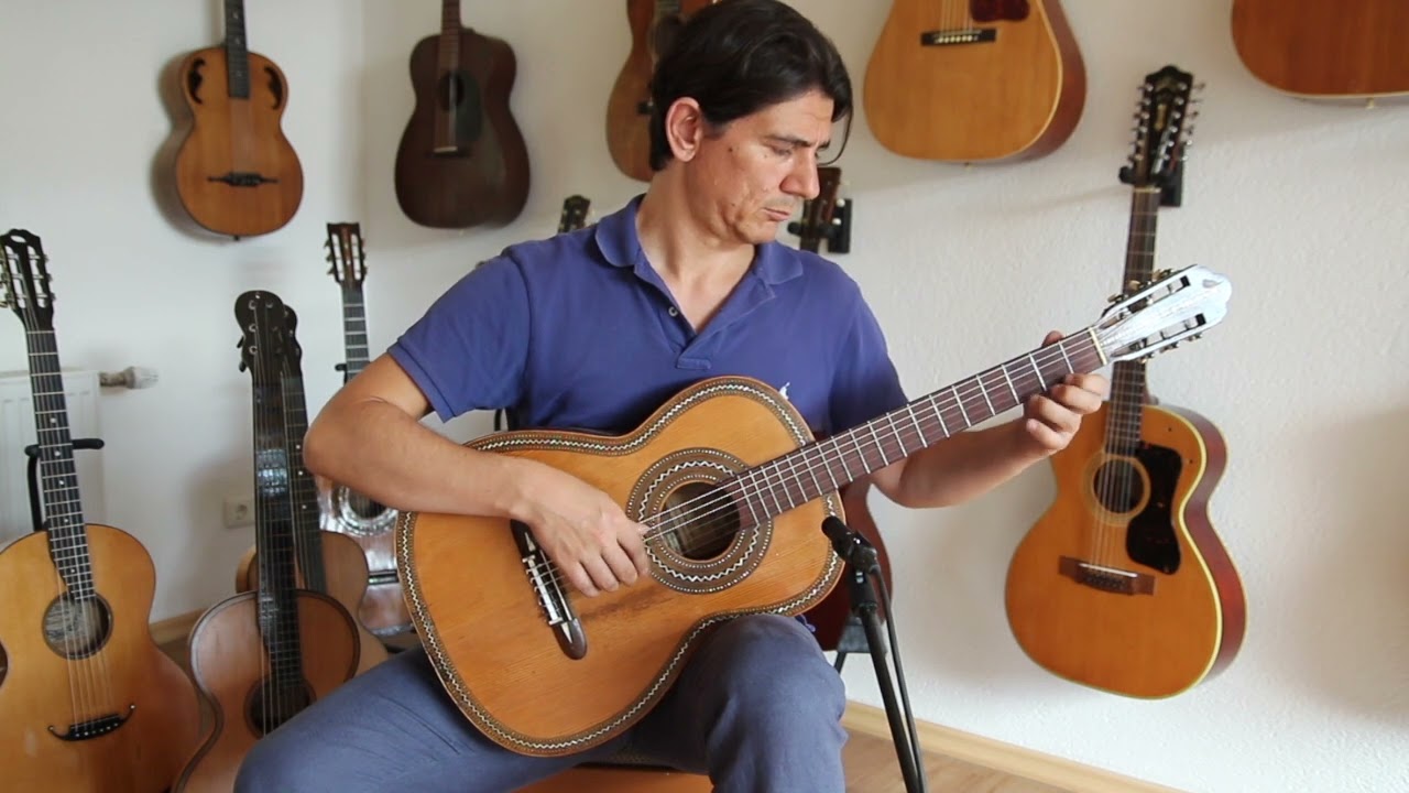 Juan Ponce classical guitar ~1910 - very nice guitar in Torres style with amazing decorations