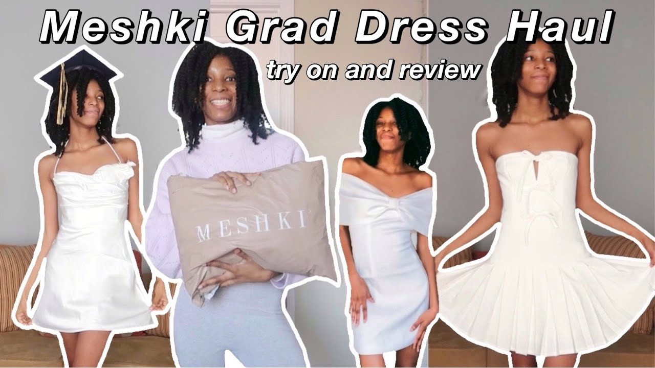 HUGE MESHKI GRAD DRESS HAUL | help me pick out my graduation dress