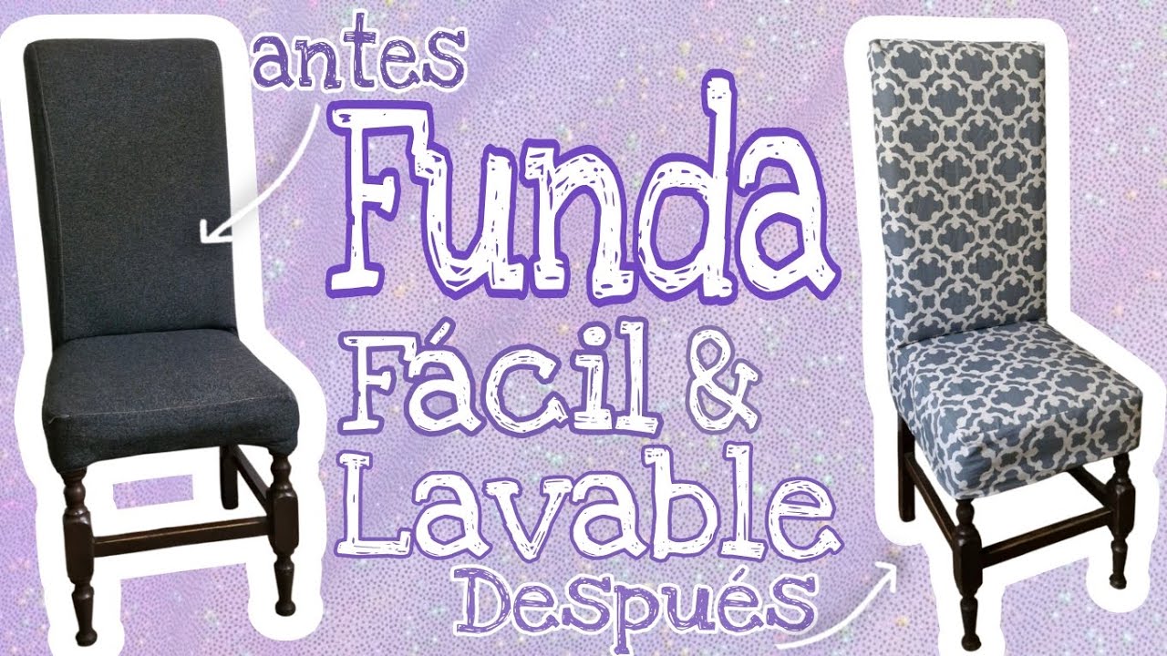 Cómo hacer funda Lavable  para silla 😱/ Protege, renueva y decora PASO a PASO!