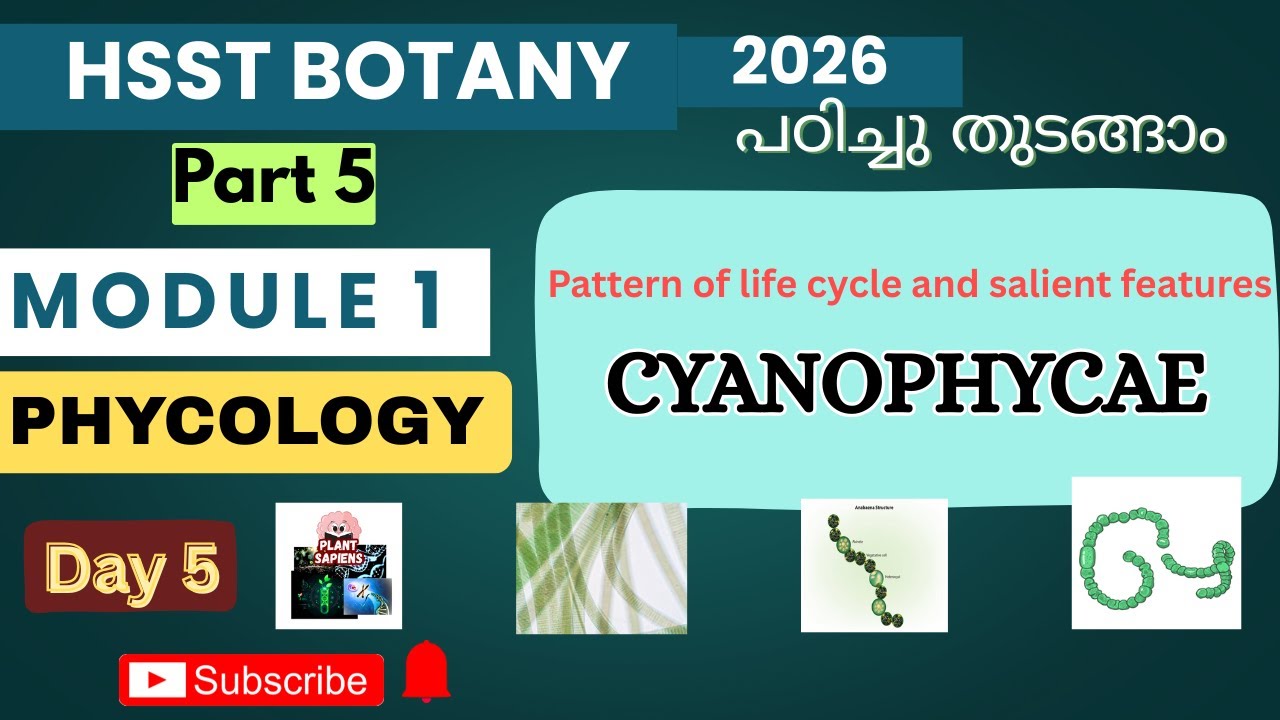 General characters of Algae : Cyanophyace Explained| HSST Botany