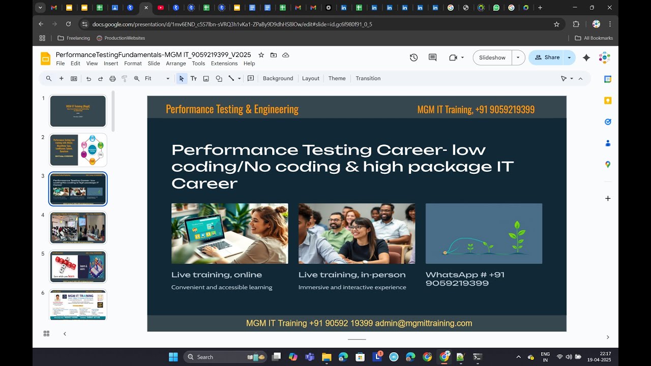 Performance Testing live training-2New batches-Morning&Evening batches JMeter, LoadRunner, Dynatrace