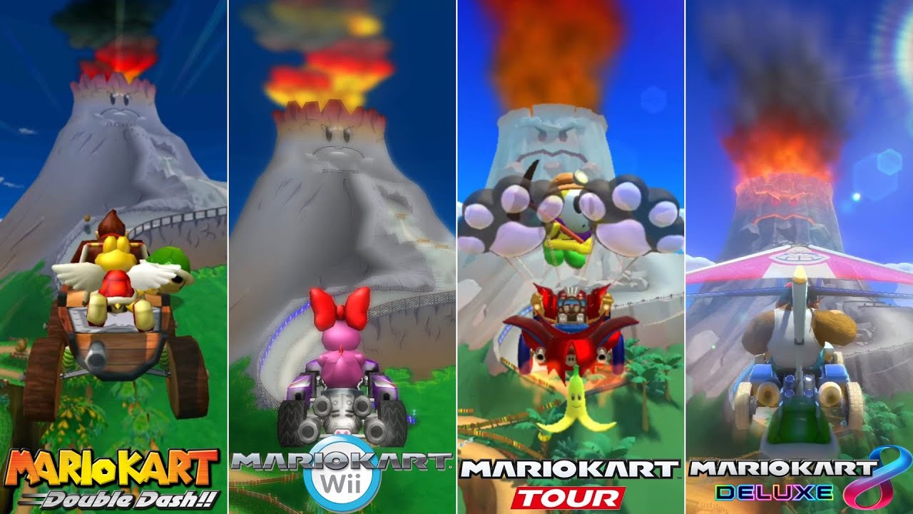Evolution Of GCN DK Mountain Course In Mario Kart Games [2003-2023]