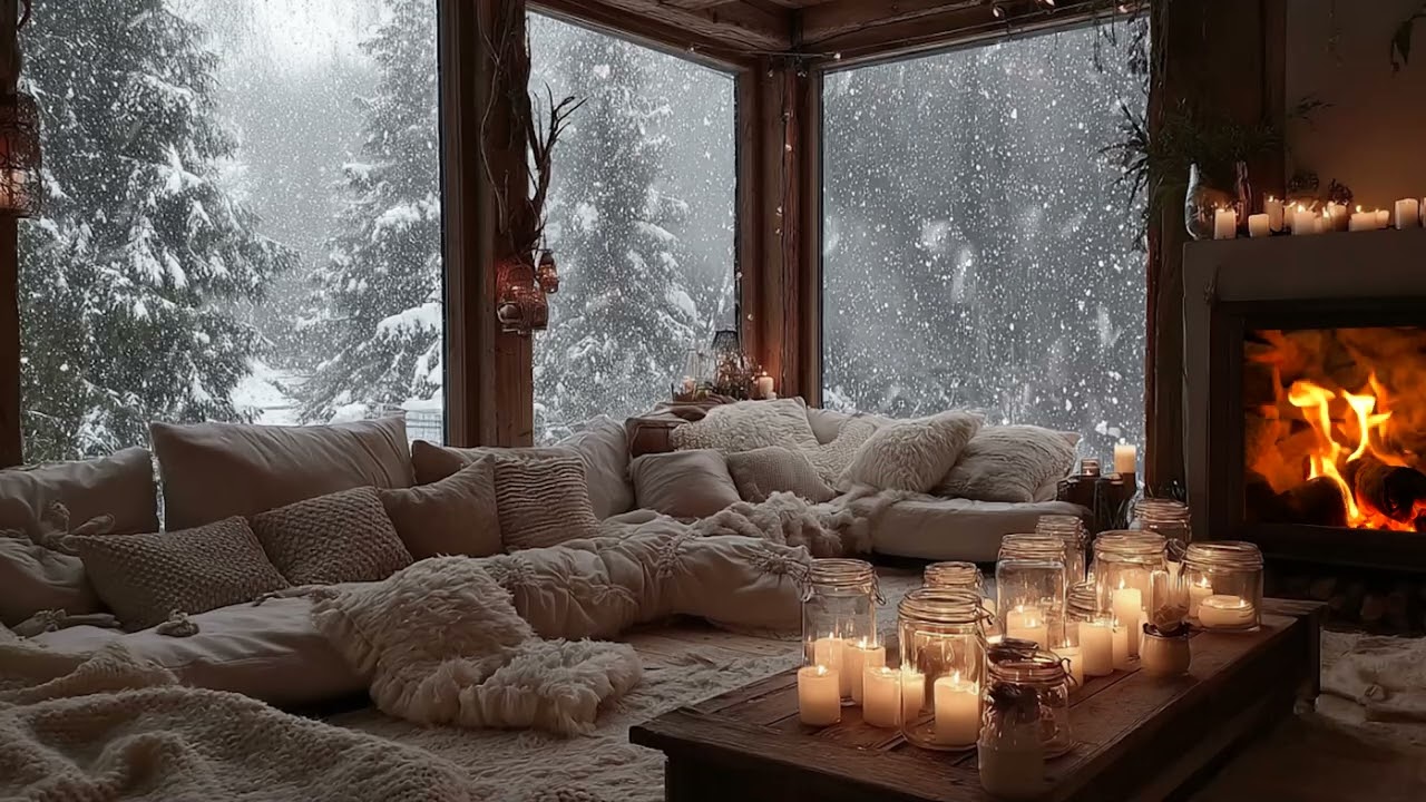 Cozy Winter Night by the Fireplace ❄️🔥 Soft Piano Music for Deep Relaxation & Study