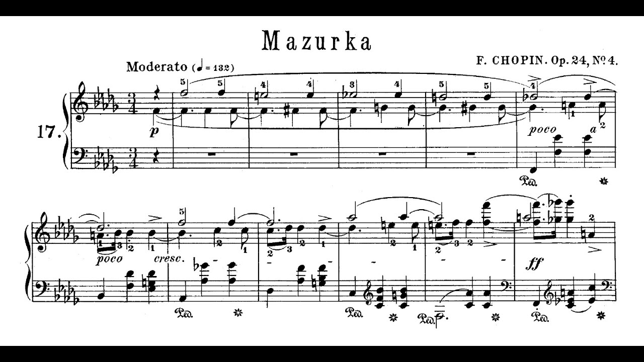 Chopin - Mazurka Op.24 No.4 (Nelson Freire, piano)