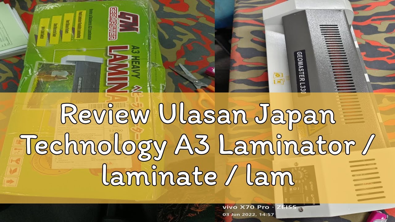 Review Ulasan Japan Technology A3 Laminator / laminate / laminating Machine - READY STOCK