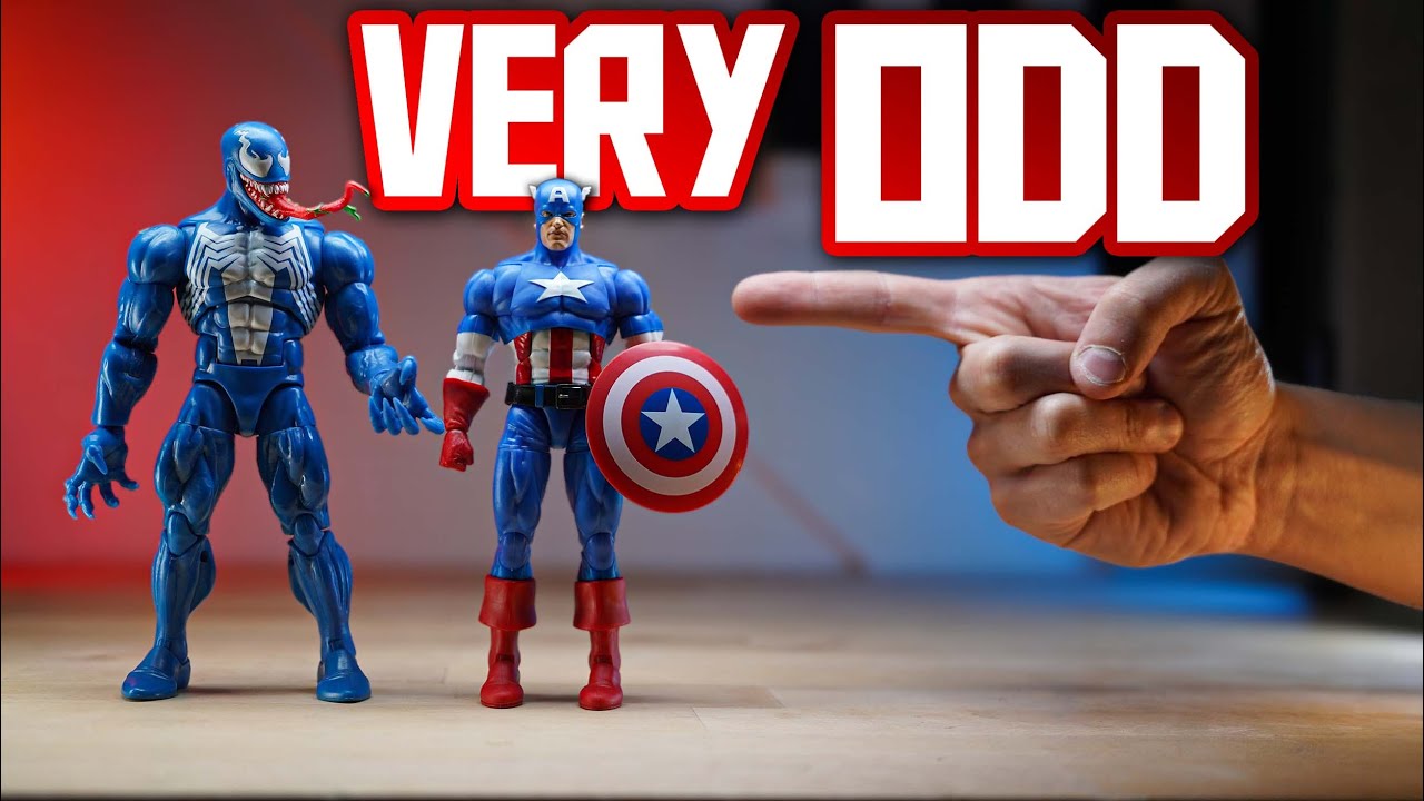 Компания Hasbro приняла несколько странных решений с этим набором «Капитан Америка и Веном» из дв...