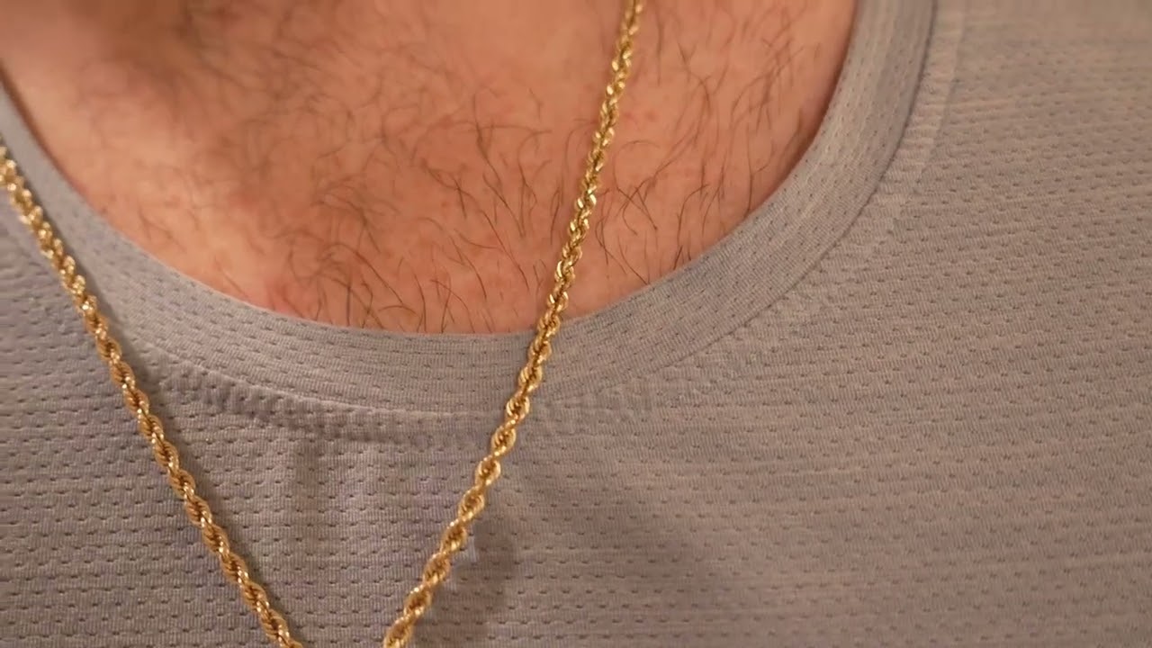 Nuragold 14k Yellow Gold 5mm Solid Rope Chain Diamond Cut Link Pendant Necklace Review