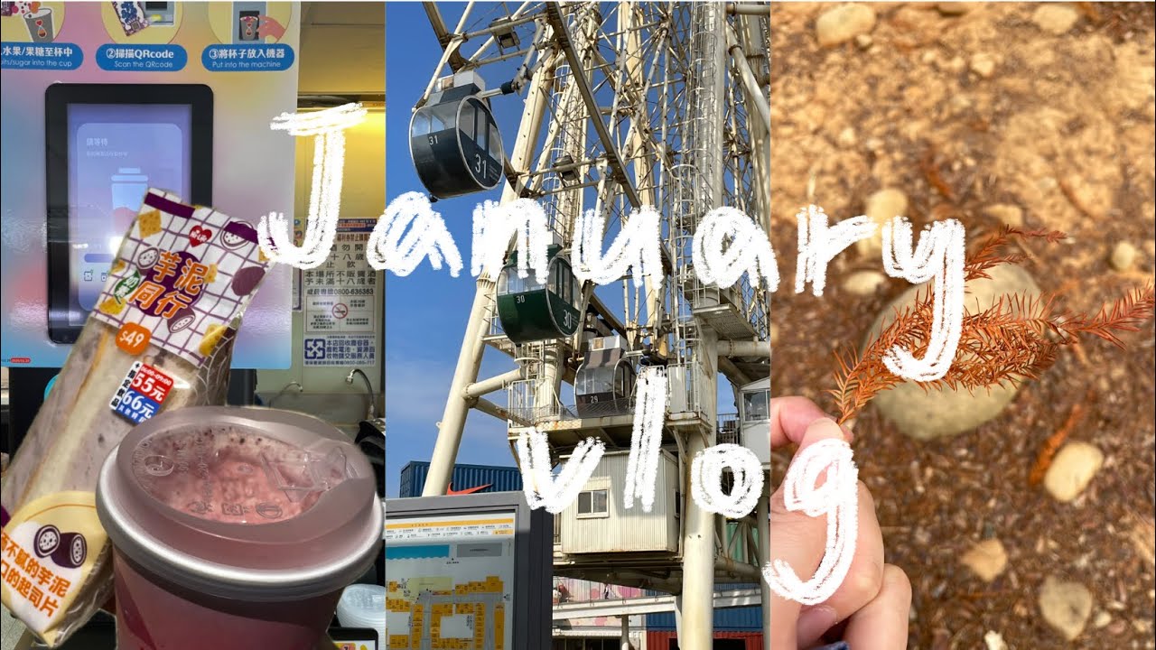 1月Vlog｜日常的精髓在於重複、落羽松、開箱日常、自己野餐、丹丹一直出現、萊爾富果昔