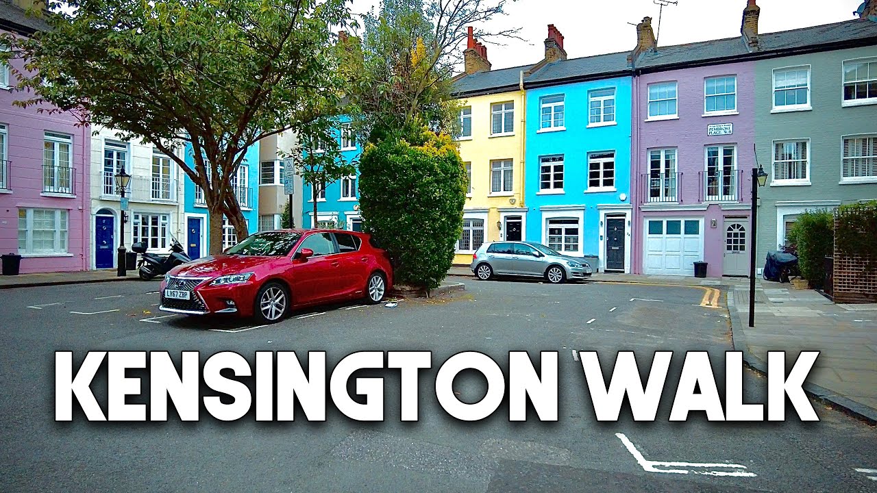 London Walk ☔️ Kensington Side & Backstreets | 4K | October 2021