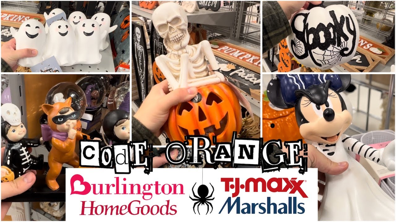 HALLOWEEN FINDS BURLINGSTONS TJMAXX MARSHALLS HOMEGOODS 2024 CODE ORANGE #halloween #codeorange