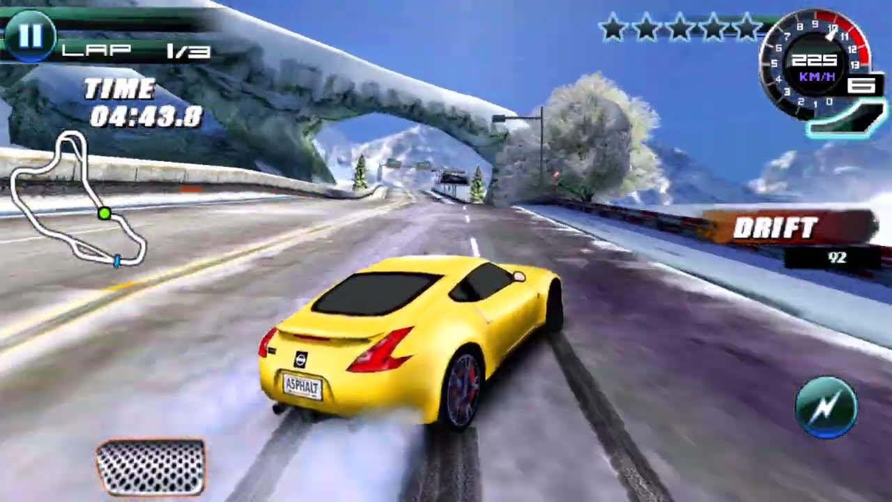 Asphalt 5 Running on Android 15 (EKA2L1)