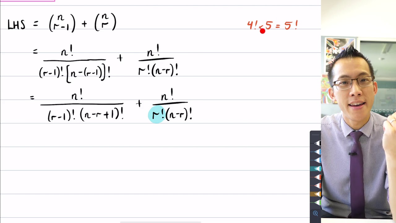 Induction with Sigma Notation (4 of 4: Binomial Theorem - Pascal's Identity)