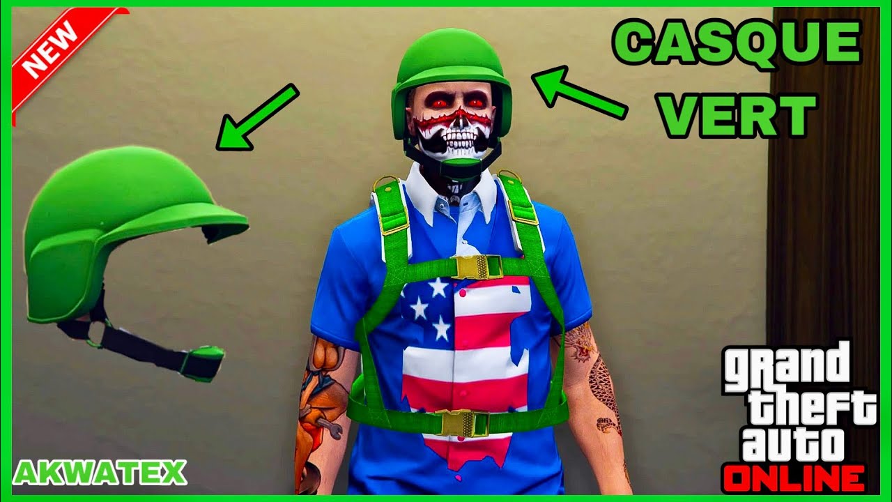 [NEW] AVOIR LE CASQUE PAR BAL VERT SANS CODAGE SUR GTA 5 ONLINE EN 1.58!