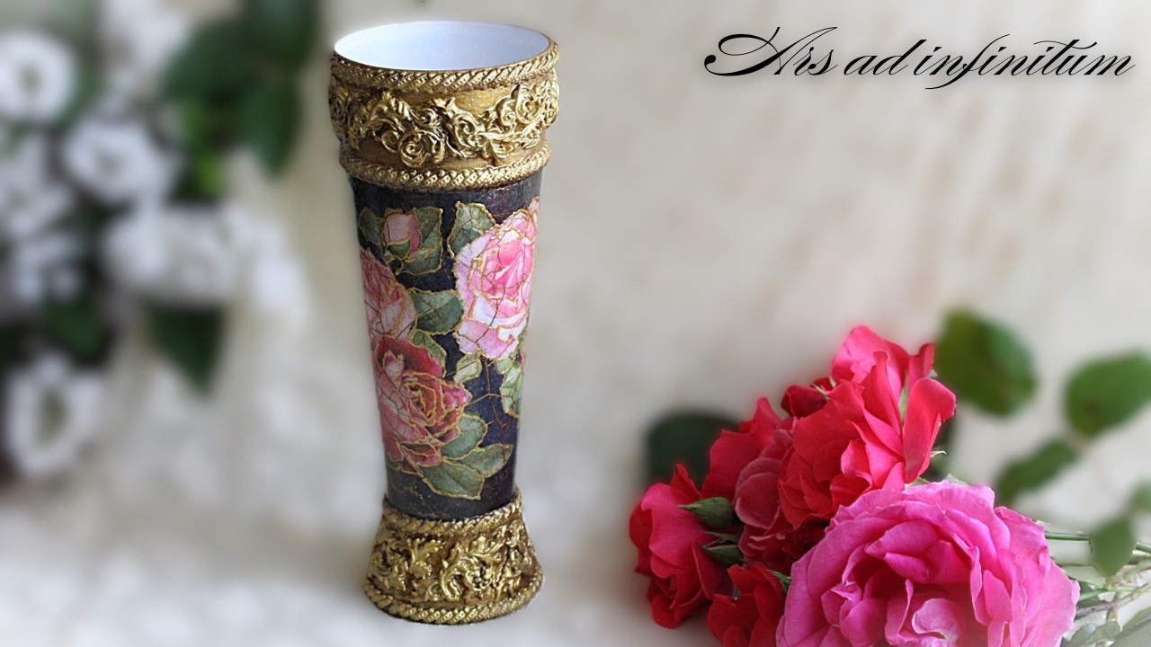 Transforming a beer glass into an elegant vase. / Przemiana szklanki do piwa w elegancki wazon.