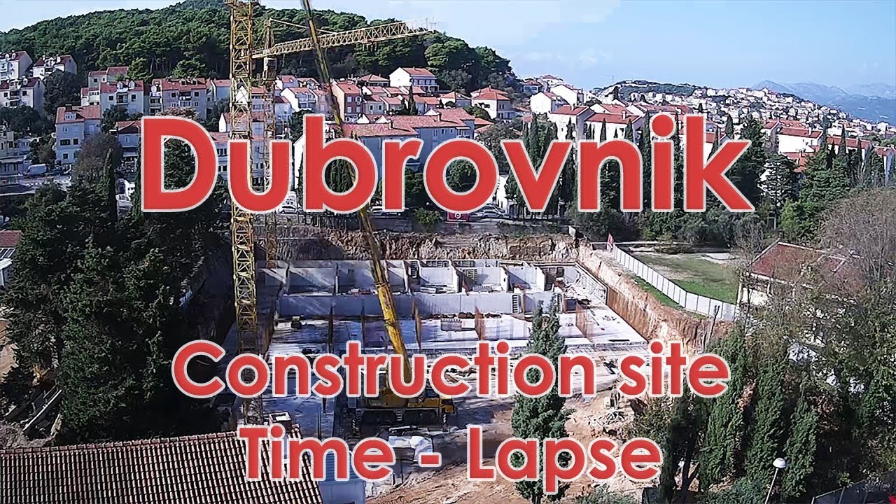 Sveučilište u Dubrovniku, Gradilište - Studentski dom, Time - Lapse