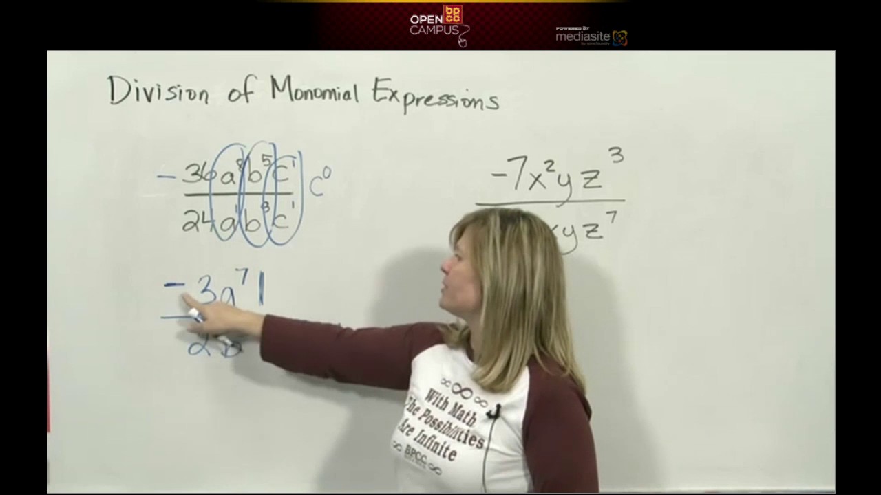 Module 22 4B Division of Monomial Expressions