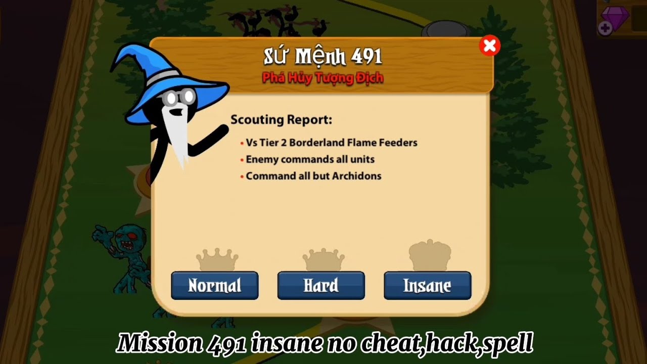 Weekly Mission 491 (insane) | No Spell-No Mod-No Cheat | Stick War Legacy