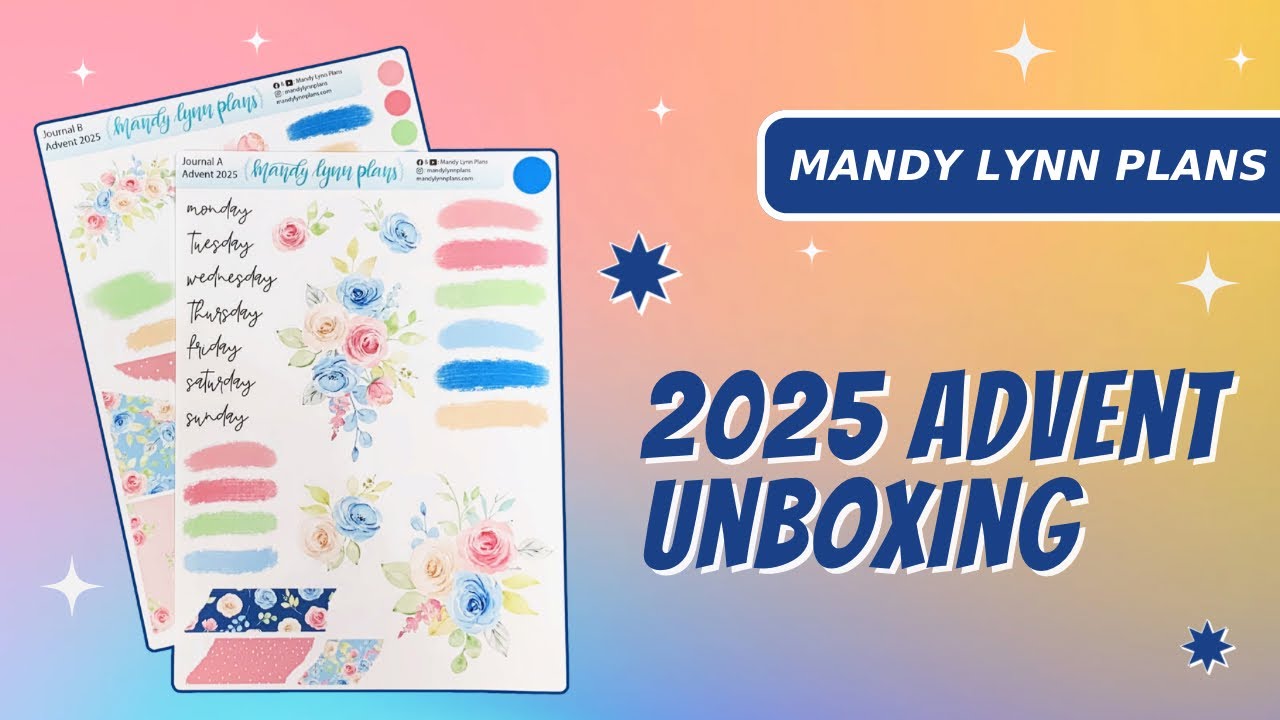 Planner Advent Unboxing | Mandy Lynn Plans 2025 Advent Box (12 Days)
