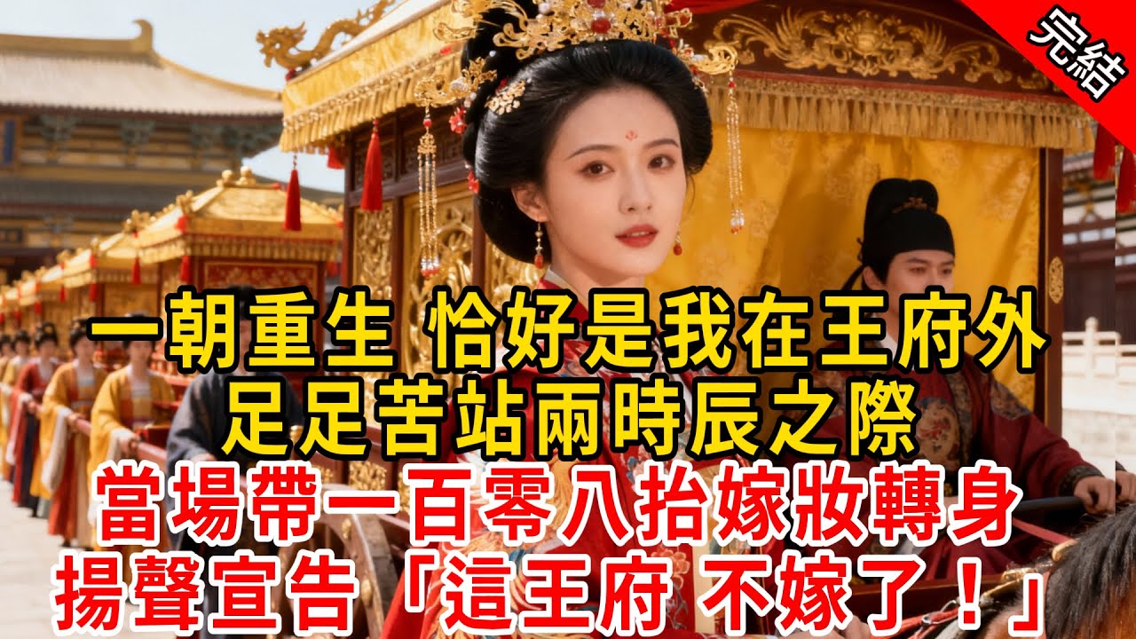 一朝重生 恰好是我在王府外，足足苦站兩時辰之際。當場帶一百零八抬嫁妝轉身 ，揚聲宣告「這王府 不嫁了！」#原创 #古言 #小说 #重生 #爽文