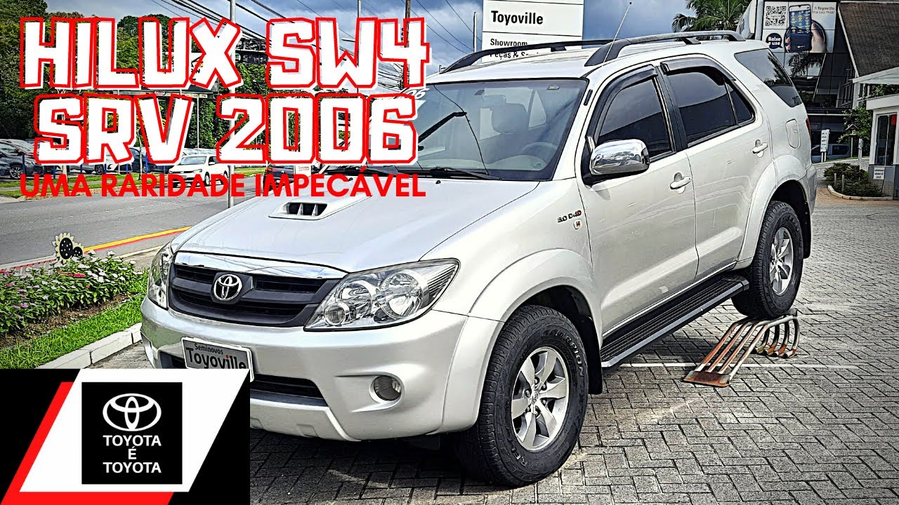 TOYOTA HILUX SW4 SRV 2006 TURBO DIESEL 4X4 USADO 5 LUGARES DETALHES DO INTERIOR E EXTERIOR