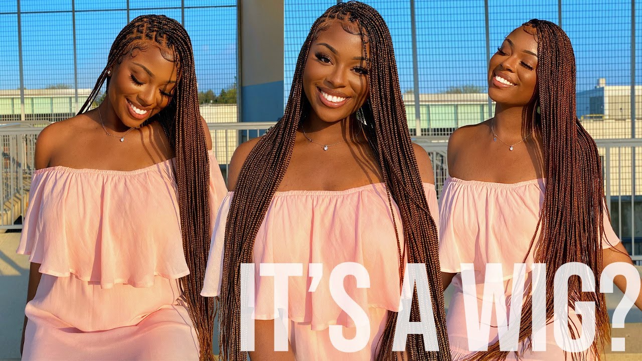 EXTRA LONG Knotless Braids... in 5 MINUTES?! 🤯 | BEST Braided Wig EVER | ft. PoshGladWigs