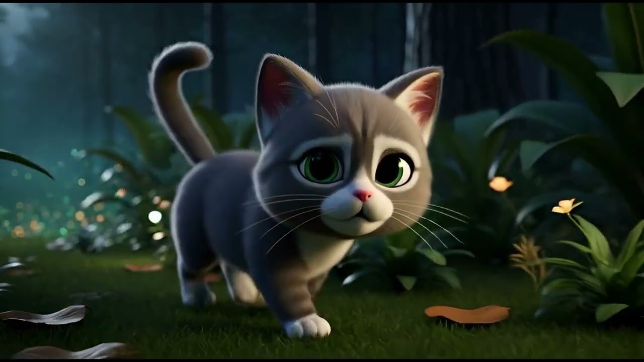 The Little Cat Who Was Afraid of the Night | A Magical Pixar-Style 3D Story