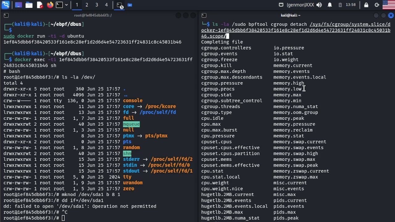 Detach an guard eBPF program from a control group