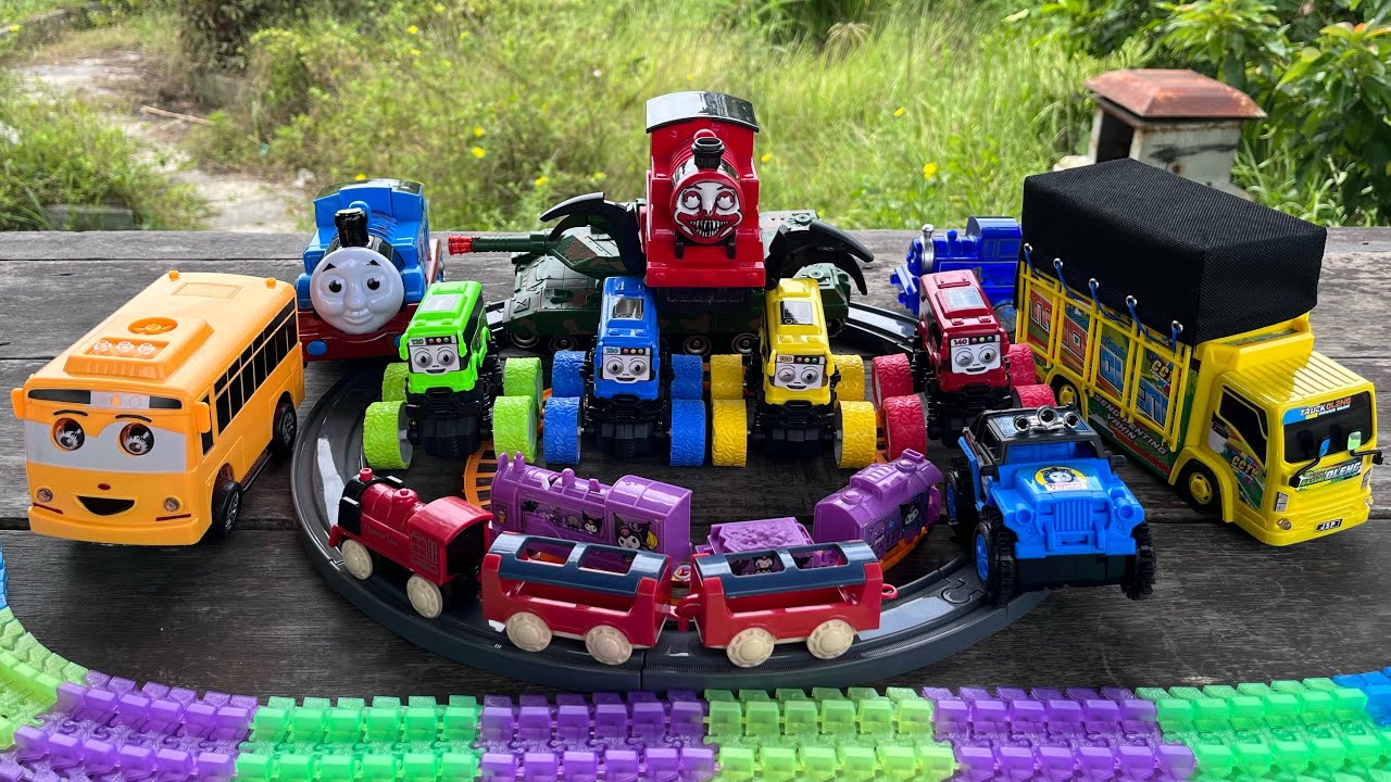 Mencari, Merakit, Dan Unboxing mainan kereta Choochoocharles, Thomas And Friends, Bus Tayo, Truck