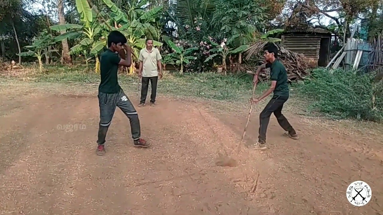 Silambam Fight Stick Defance Steps