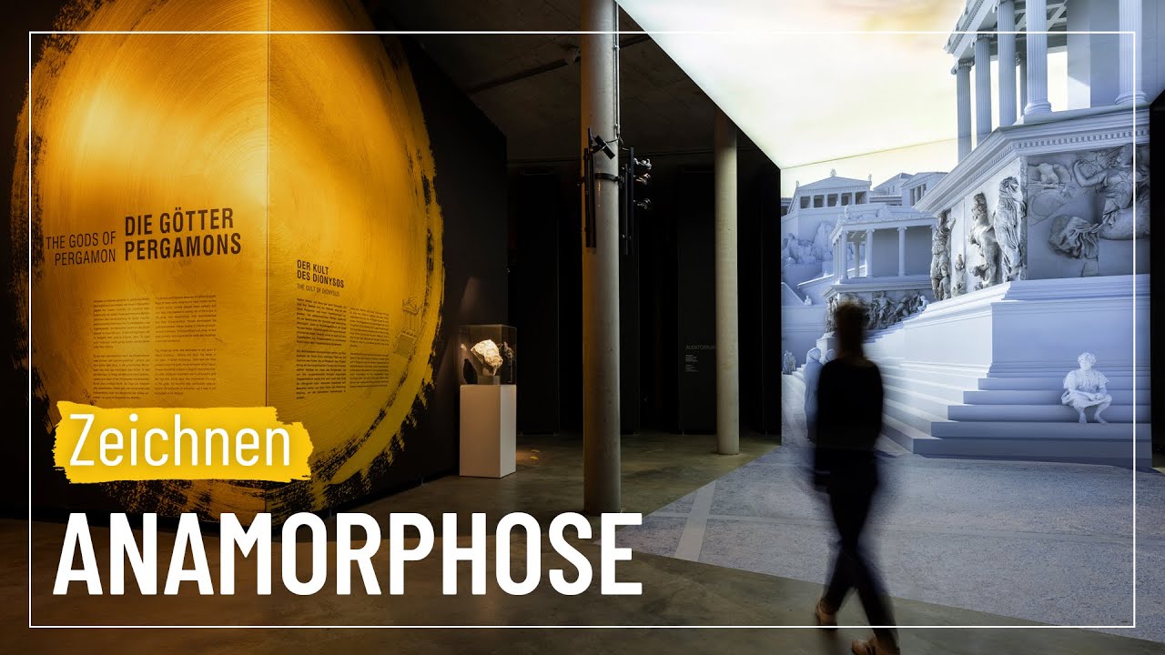 Zeichnen f&uuml;r die PERGAMON Ausstellung: Anamorphose | sehen&gestalten #163