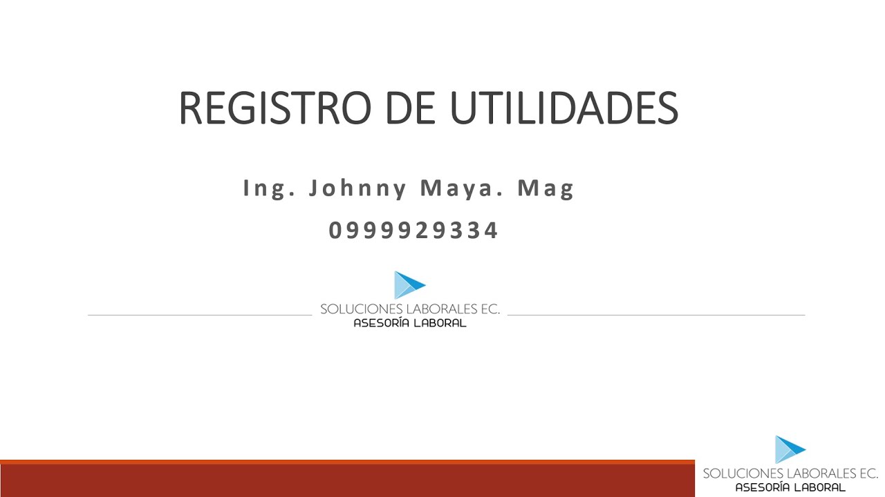 Registro de Utilidades Ecuador