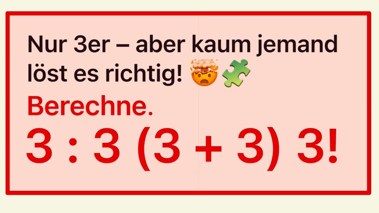Kannst du diese Aufgabe lösen? Rechenregeln und Fakultät
