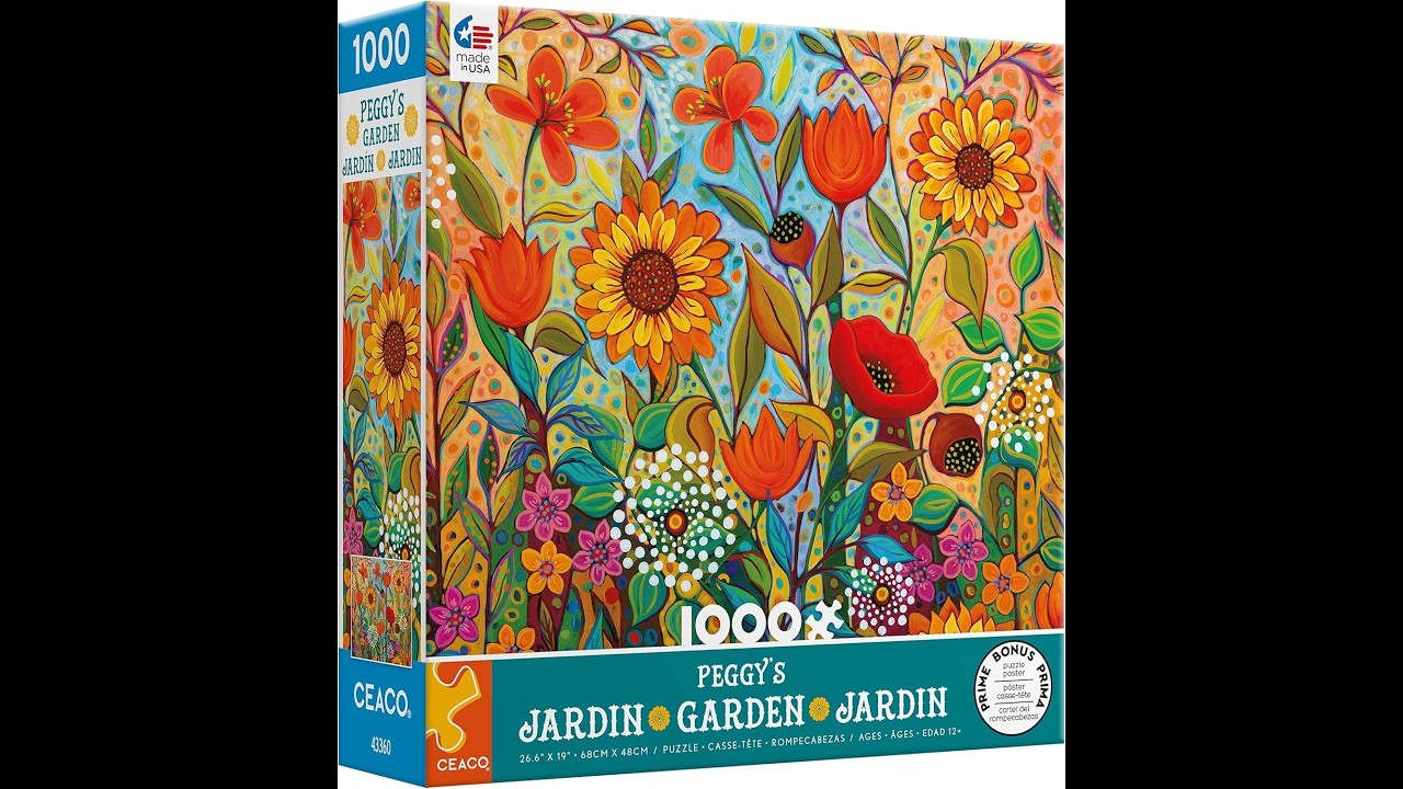 Peaceful Morning Vibes 😄🌸 Ceaco Peggy’s Garden 1000‑Piece Puzzle Review