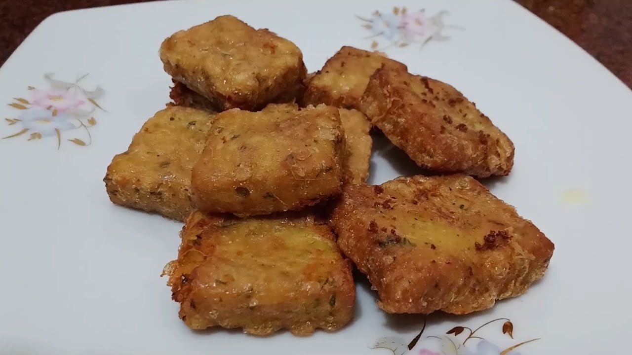 Crispy pea flour nuggets.