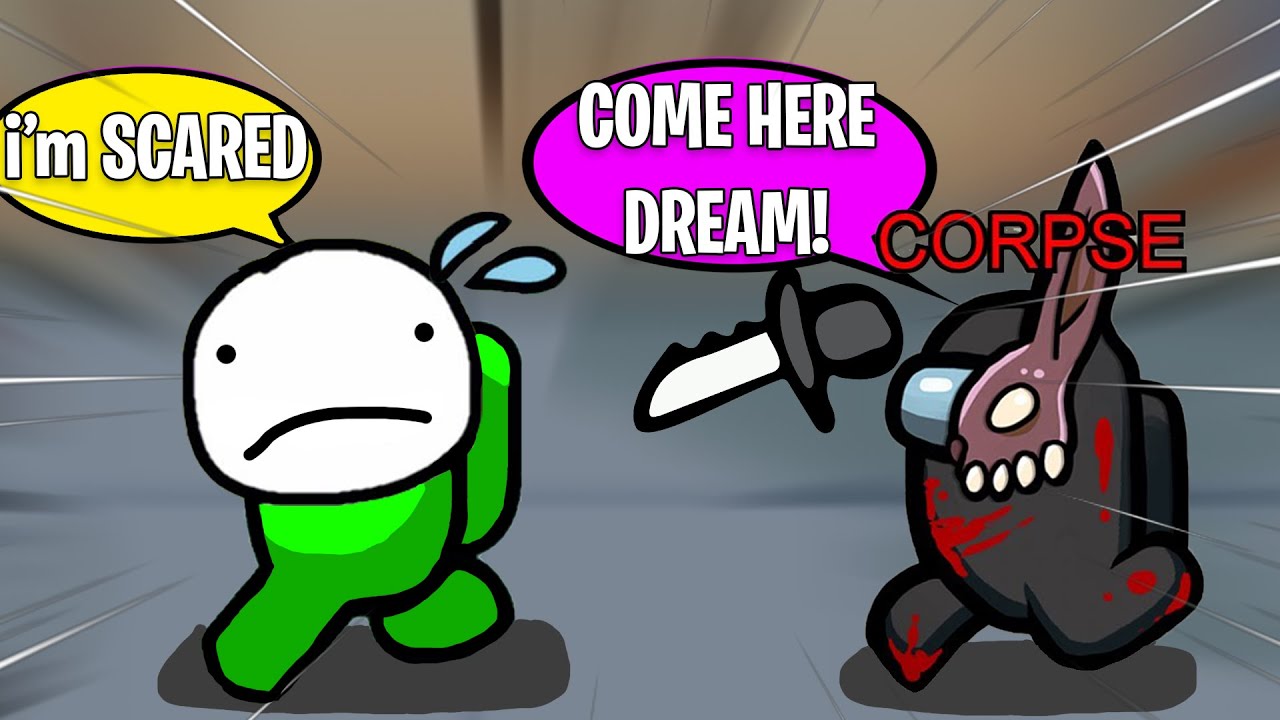 Corpse CHASES Dream like a PSYCHO in Among Us