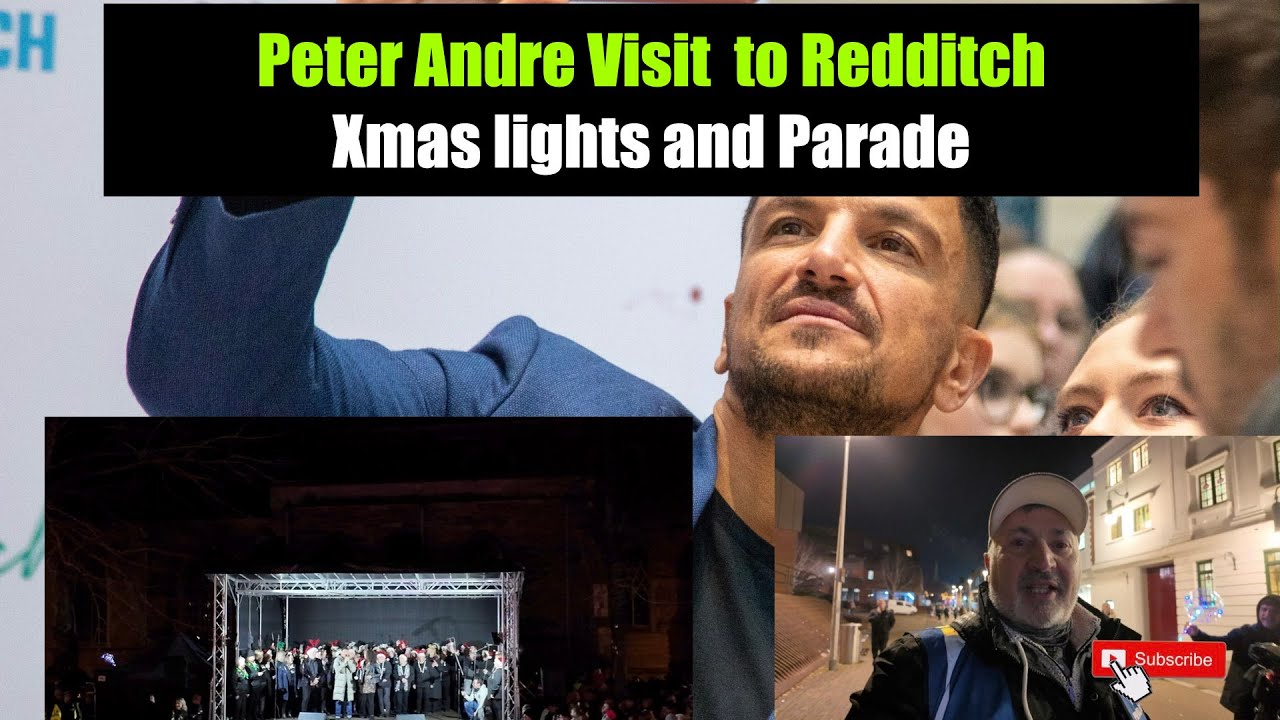 Peter Andre Vist to Redditch  Xmas Lights And Parade